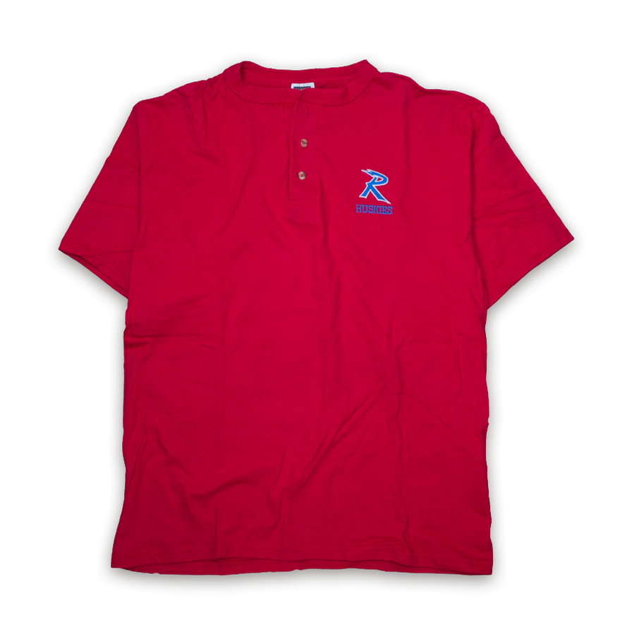 Reno High School Huskies Henley T-Shirt Large - Double Double Vintage