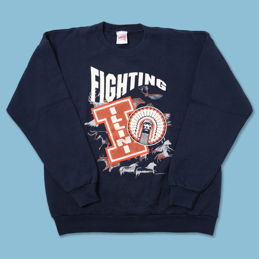 Vintage Fighting Illini Sweater XLarge