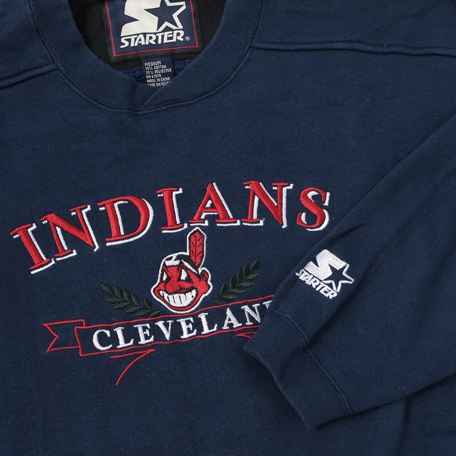 Vintage Starter Cleveland Indians Sweater Large