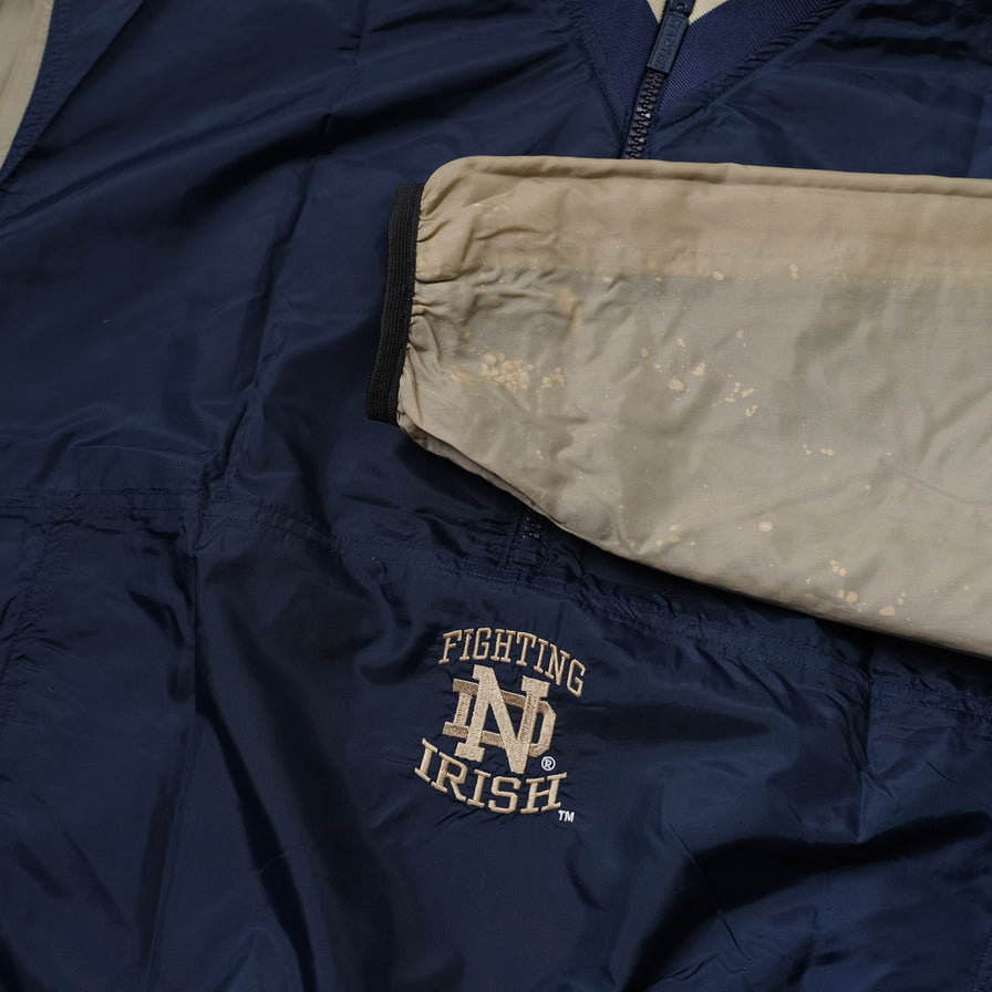 Vintage Notre Dame Reversible Q-Zip Windbreaker Medium