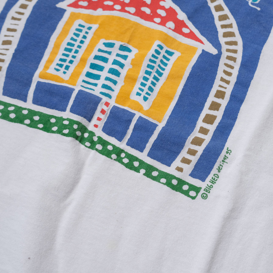 Vintage 1995 Big Hed Designs island house T-Shirt Large