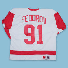 Vintage Starter Detroit Redwings Fedorov Jersey XLarge - Double Double Vintage