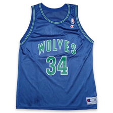 Vintage Champion Minnesota Timberwolves Rider Jersey Large / XLarge - Double Double Vintage