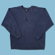 Vintage Nike Jordan V-Neck Sweater XLarge