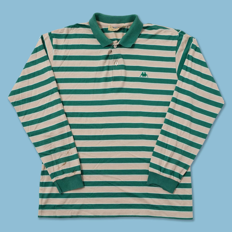 Vintage Kappa Striped Long Polo Small