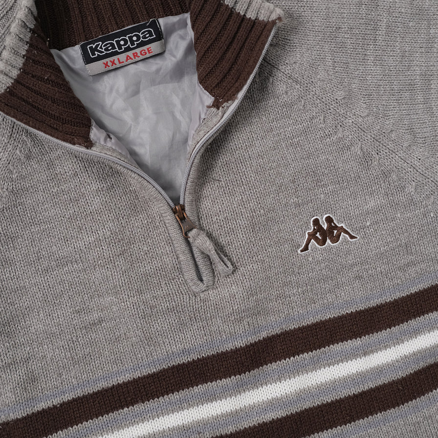 Vintage Kappa Q-Zip Knit Sweater XLarge