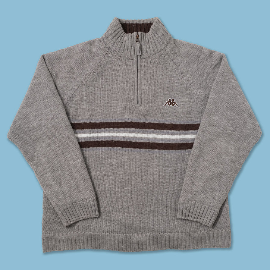 Vintage Kappa Q-Zip Knit Sweater XLarge
