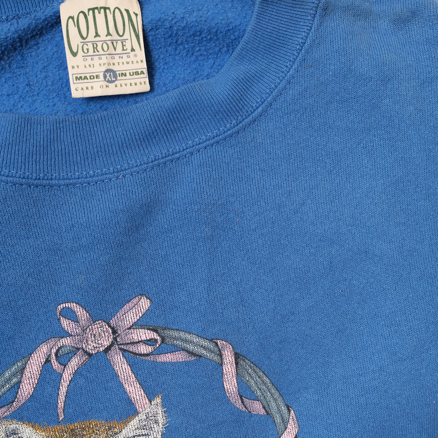 Vintage Kittens Sweater XLarge