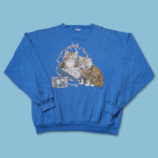 Vintage Kittens Sweater XLarge