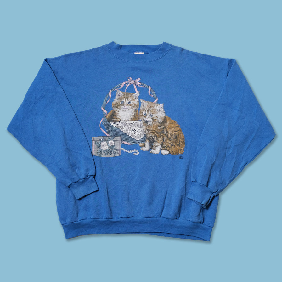 Vintage Kittens Sweater XLarge