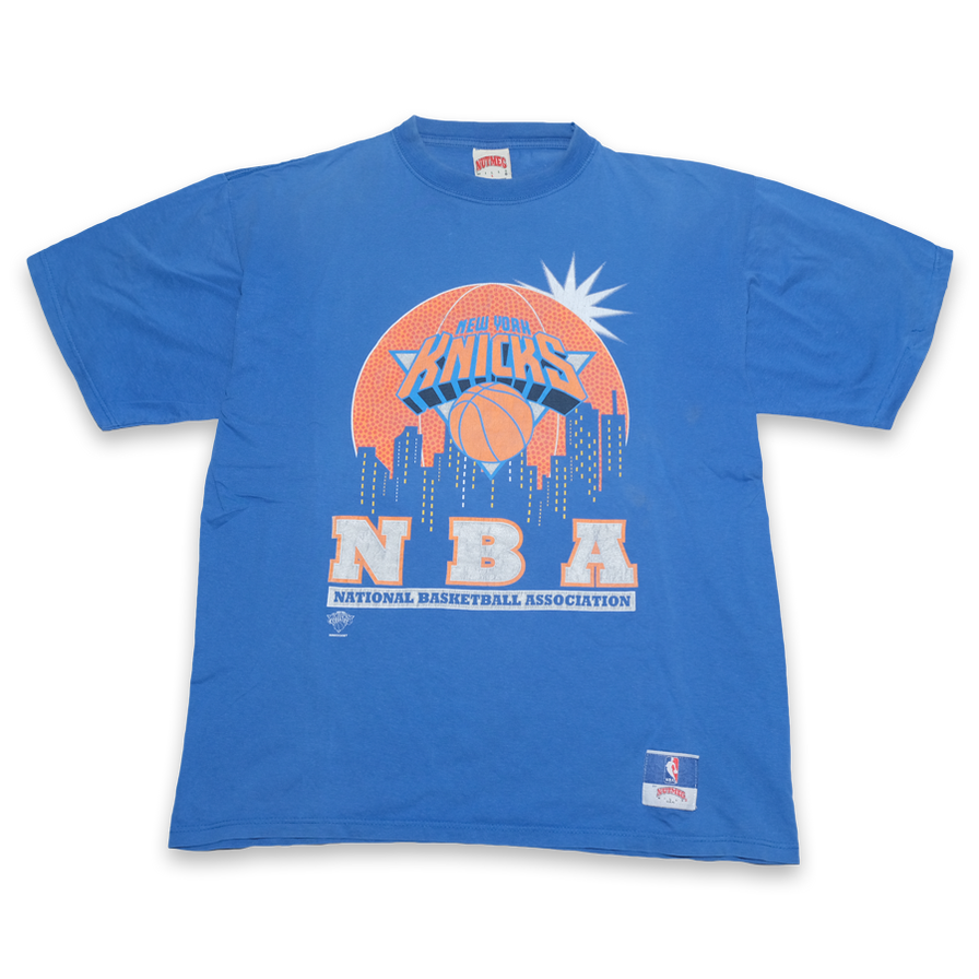 Vintage 90s New York Knicks Hanes Kids T-shirt Size 10-12 
