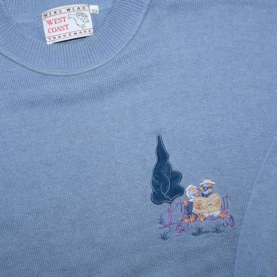 Vintage Birds Knit Sweater Medium / Large