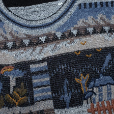 Vintage Pattern Knit Sweater Large - Double Double Vintage