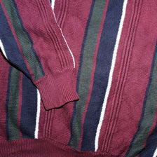 Vintage Striped Knit Sweater Large
