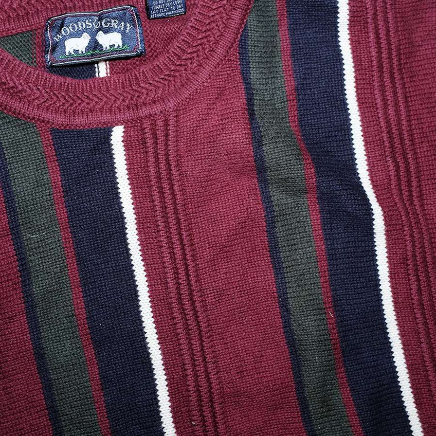 Vintage Striped Knit Sweater Large