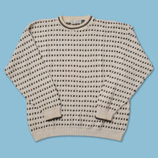 Vintage Pattern Knit Sweater XLarge