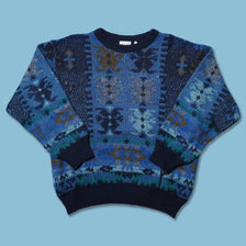 Vintage Pattern Knit Sweater Medium