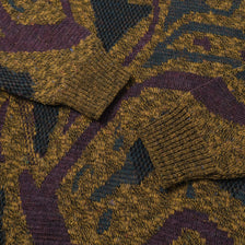 Vintage Pattern Knit Sweater Large