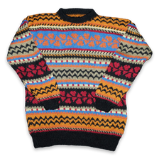 Vintage Pattern Knit Sweater Medium / Large