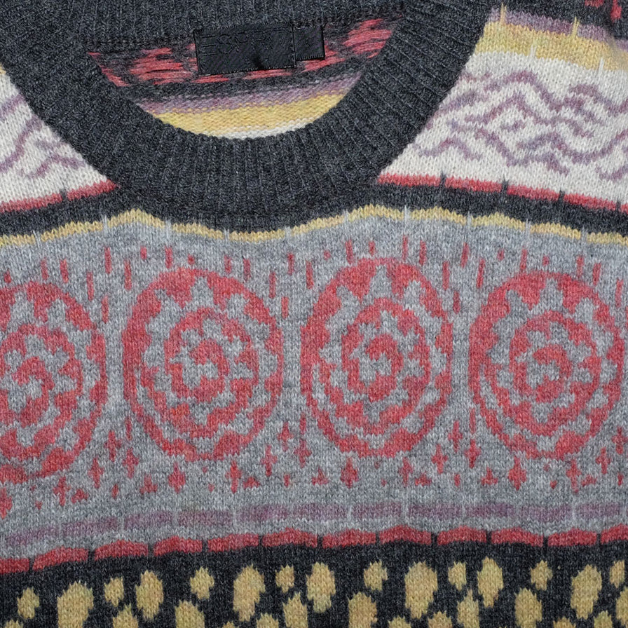Vintage Pattern Knit Sweater Medium - Double Double Vintage