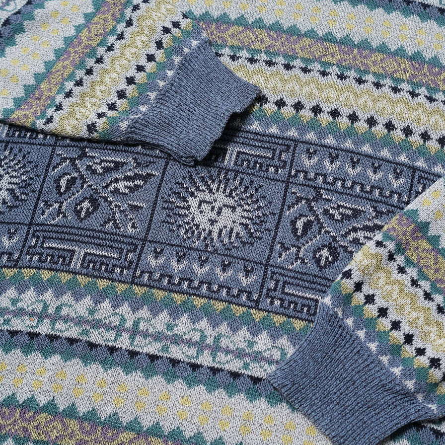 Vintage Pattern Knit Sweater Large