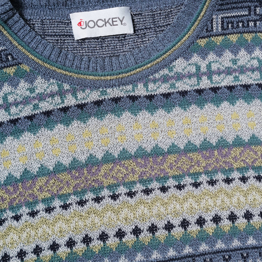 Vintage Pattern Knit Sweater Large