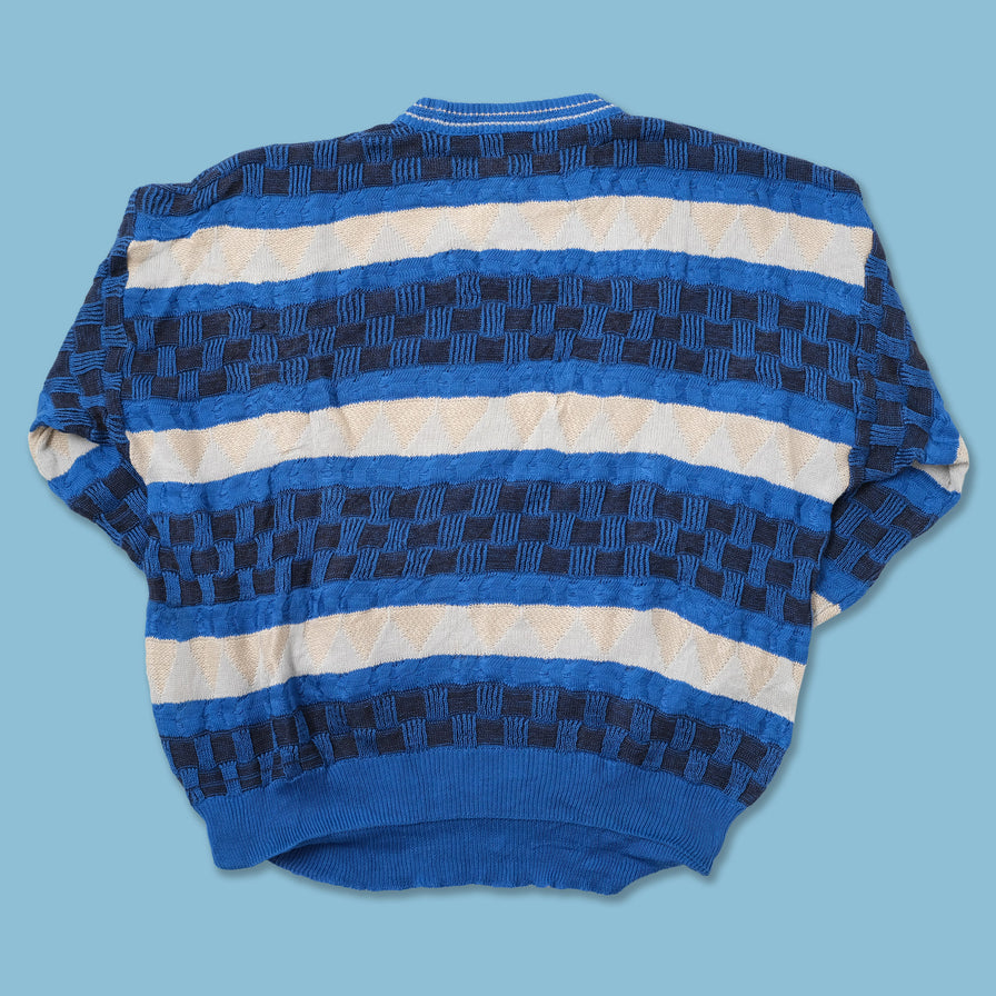 Vintage Pattern Knit Sweater XLarge