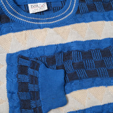 Vintage Pattern Knit Sweater XLarge