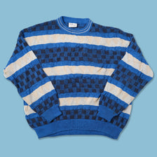 Vintage Pattern Knit Sweater XLarge
