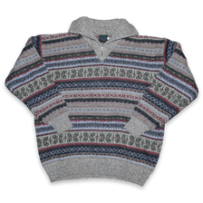 Vintage Q-Zip Knit Sweater XLarge - Double Double Vintage