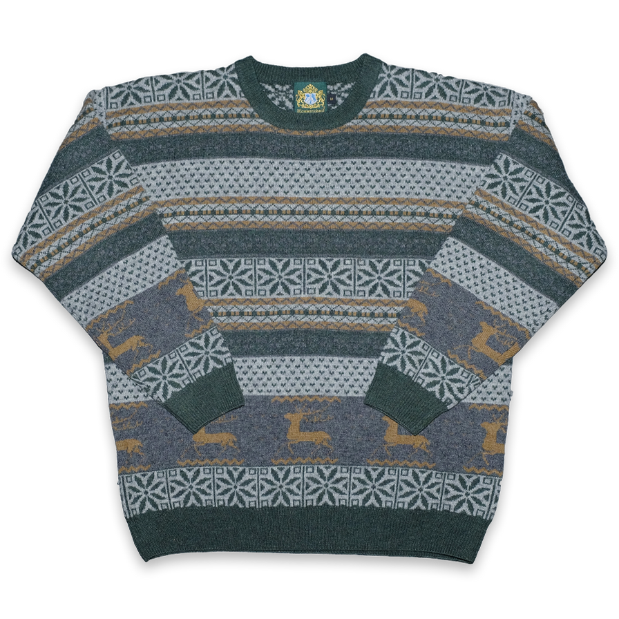 Vintage Pattern Knit Sweater Large / XLarge - Double Double Vintage