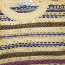 Vintage Pattern Knit Sweater XLarge - Double Double Vintage