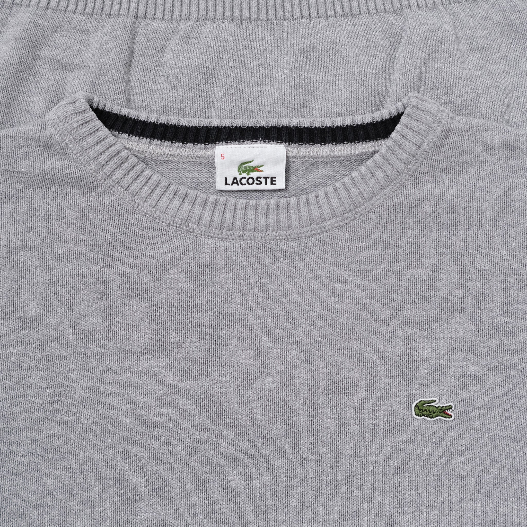 Crew Neck Jumper Lacoste Grey Wool Jumper Lacoste Grey Crew Neck