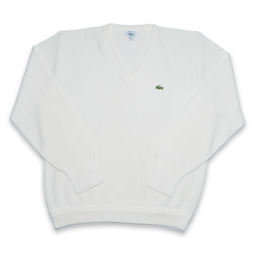Vintage Lacoste V-Neck Sweater XLarge