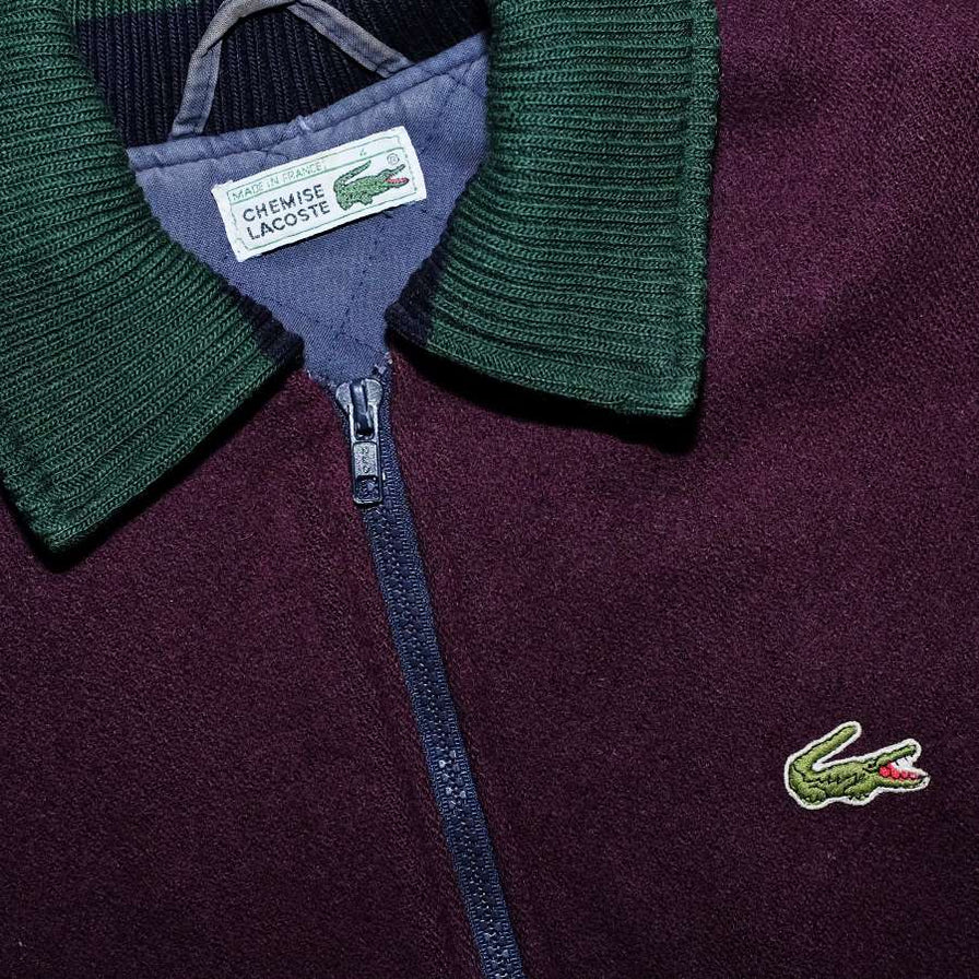Vintage Lacoste Wool Bomber Jacket Medium