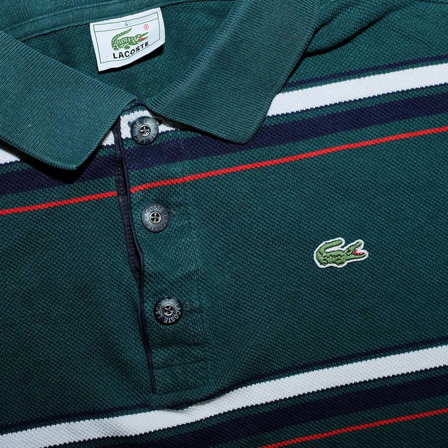 Vintage Lacoste Striped Long Polo Small