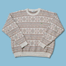 Vintage Lacoste Pattern Knit Sweater Large