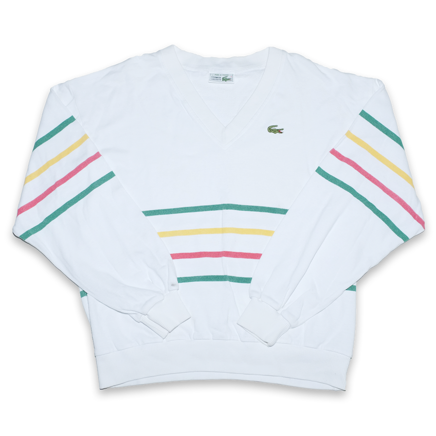 Vintage Lacoste V-Neck Sweater Medium / Large - Double Double Vintage