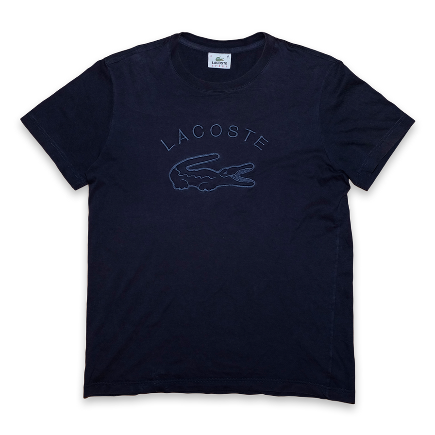 Lacoste Sport Big Logo T Shirt Small Double Double Vintage