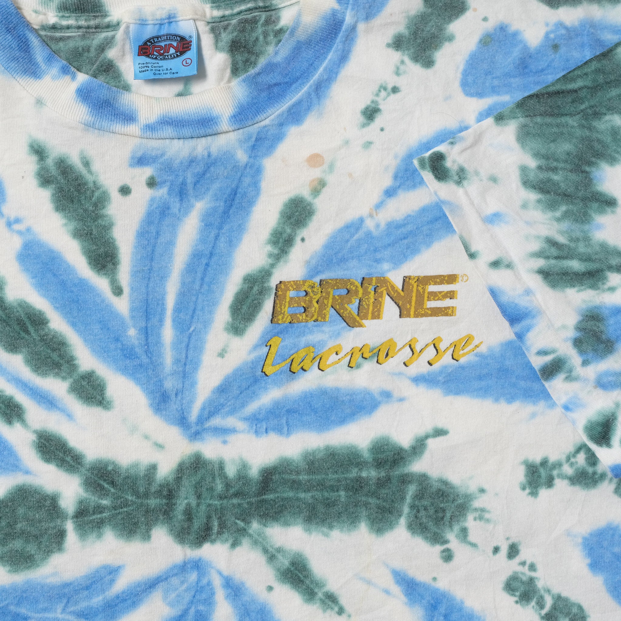 Vintage Brine Lacrosse Tie Dye T-Shirt Large | Double Double Vintage