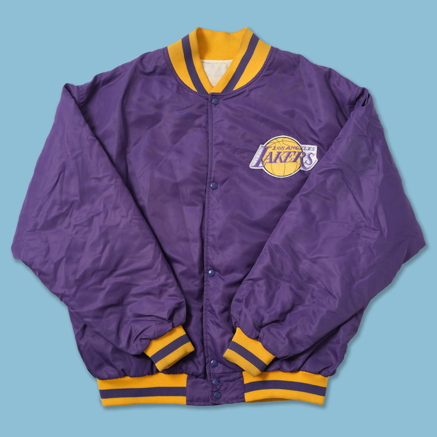 Vintage Spalding NBA LA Lakers Bomber Jacket NAME 
