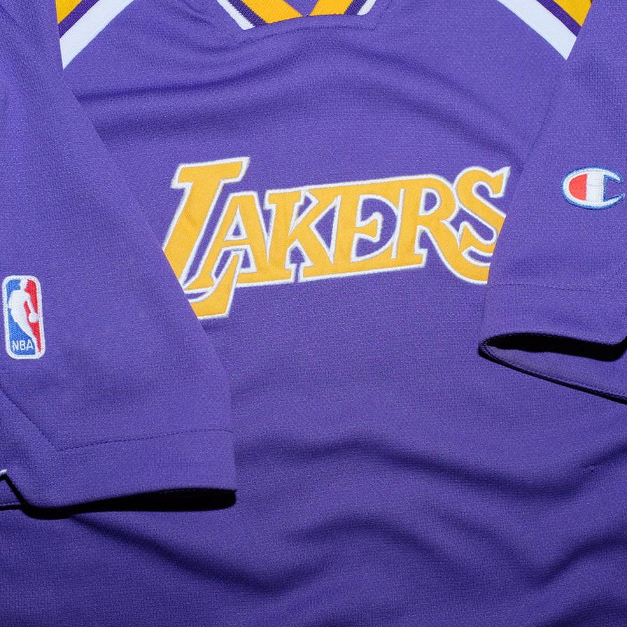 Vintage Champion LA Lakers Shooting Shirt XLarge - Double Double Vintage