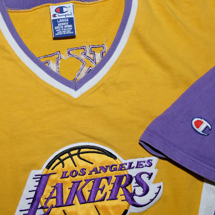 Vintage Champion LA Lakers Shooting Shirt Large / XLarge