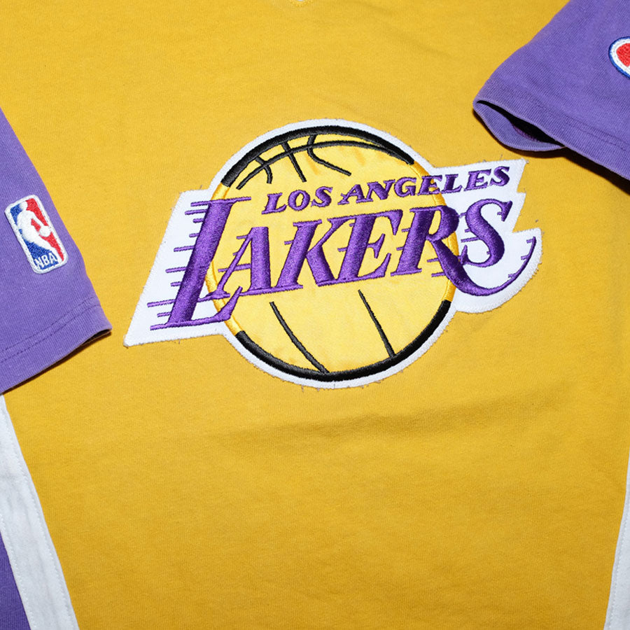 Vintage Champion Lakers Basketball Warm up Shooting Shirt 