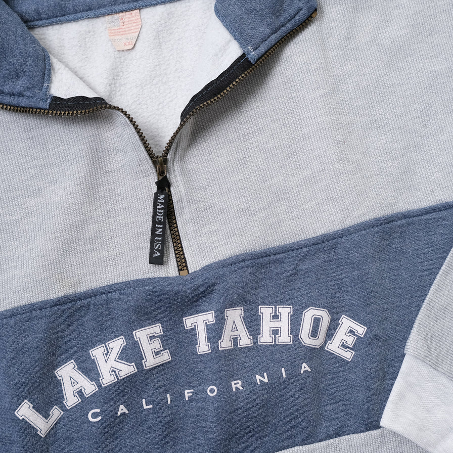 Vintage Lake Tahoe Q-Zip Sweater XLarge
