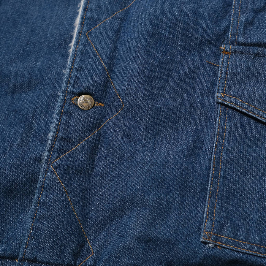 Vintage Lee Denim Fur Coat XLarge / XXL