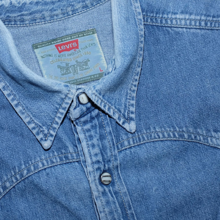 Vintage Levis Denim Shirt Large - Double Double Vintage