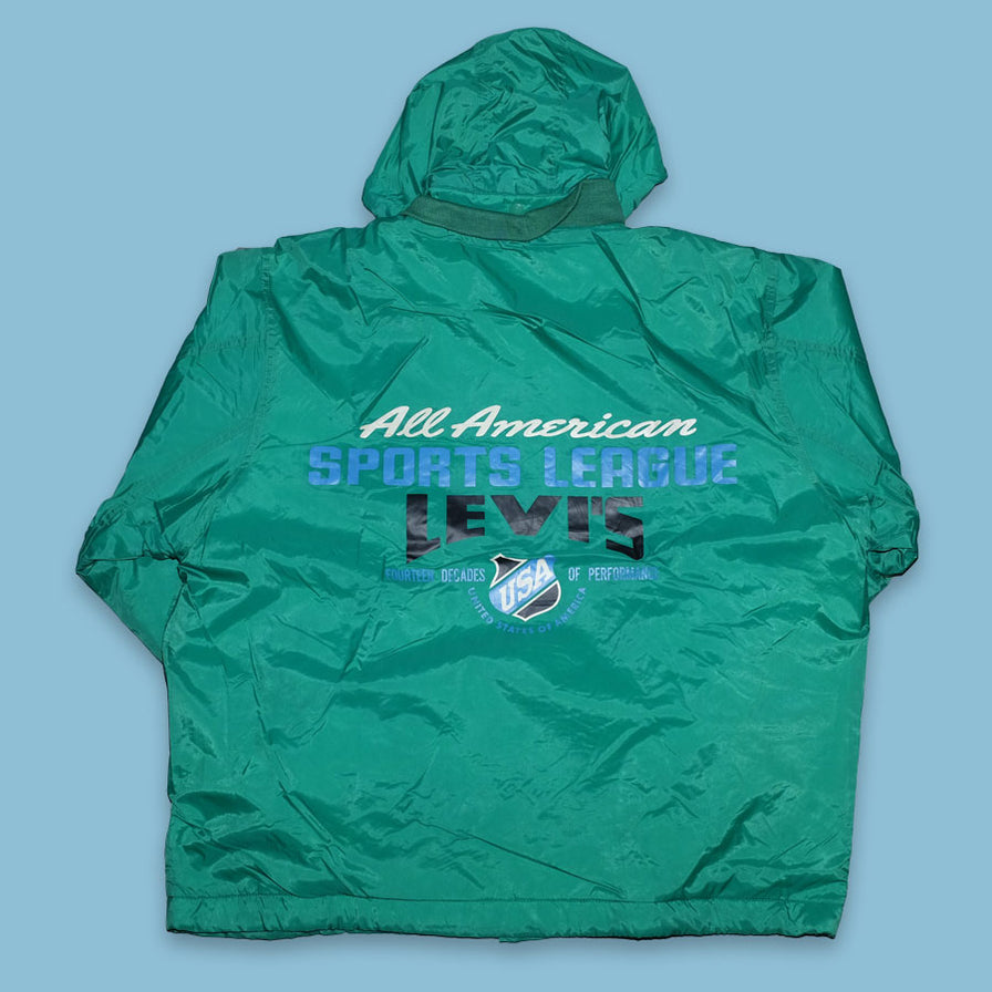 Vintage Levis Hooded Coach Jacket Large - Double Double Vintage