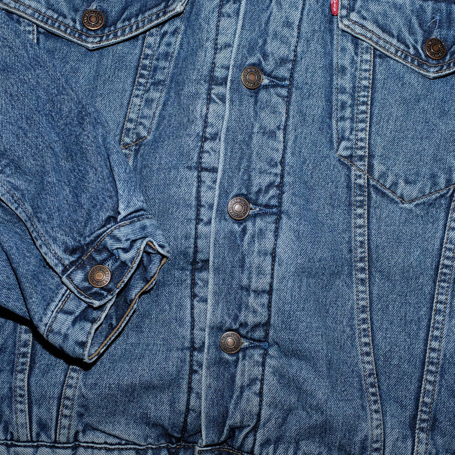 Vintage Levis Fur Denim Jacket Medium - Double Double Vintage