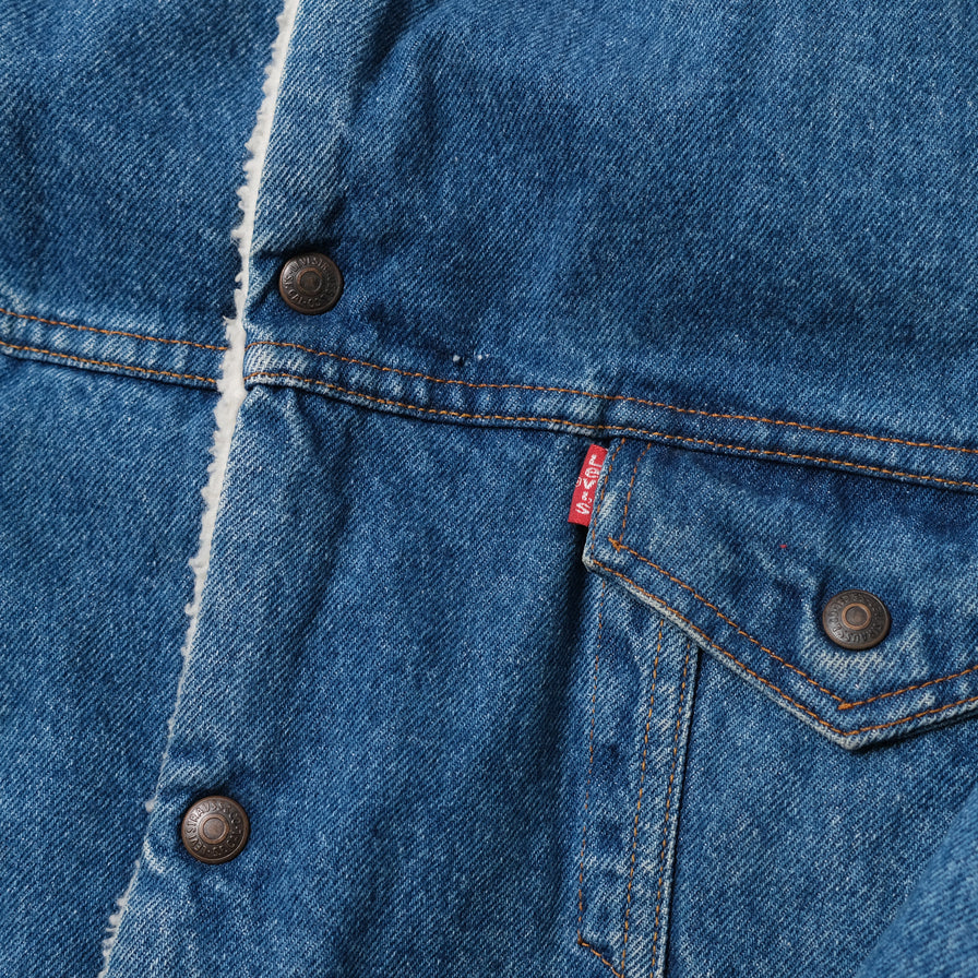 Vintage Levis Fur Denim Jacket Large / XLarge